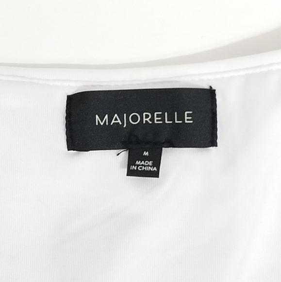 MAJORELLE NWT Womens Carolina White Sparkly Floral Mini Dress Size M - Picture 5 of 12